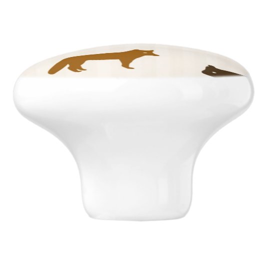 Dierpatroon 1 keramische knop (Zijkant)