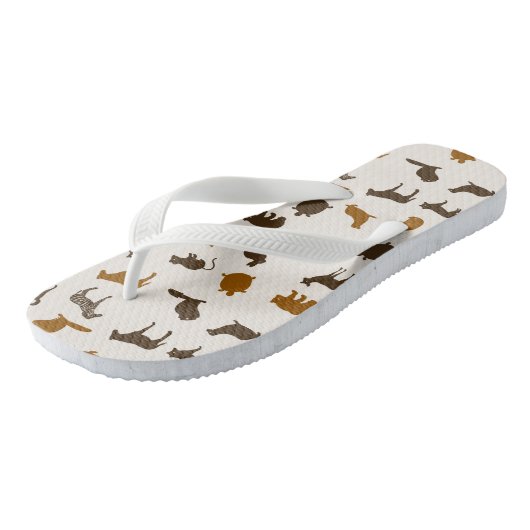 Dierpatroon 1 teenslippers (Schuin)