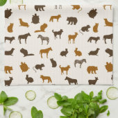 Dierpatroon 1 theedoek (Gevouwen)