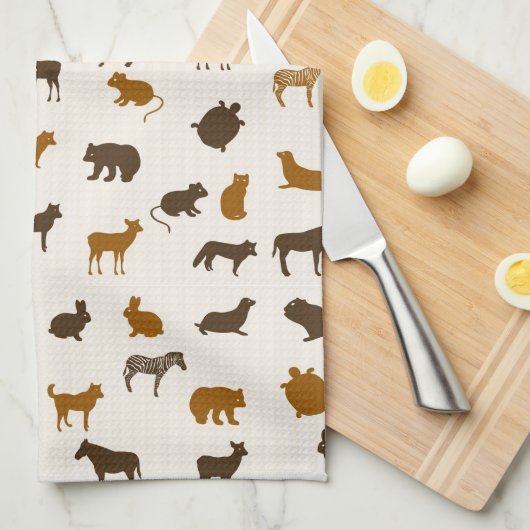 Dierpatroon 1 theedoek (Quarter Fold)