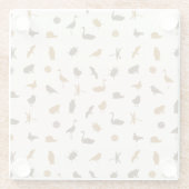 Dierpatroon 2 glazen onderzetter (Achterkant)