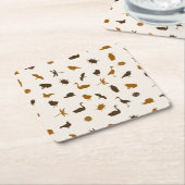 Dierpatroon 2 kartonnen onderzetters (Schuin)