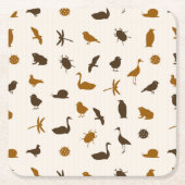 Dierpatroon 2 kartonnen onderzetters (Voorkant)