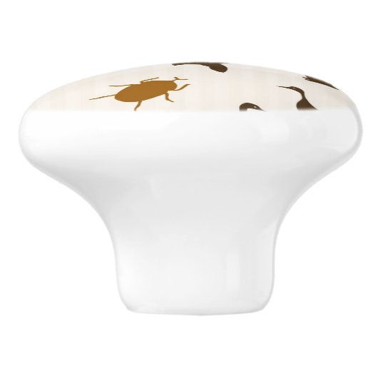 Dierpatroon 2 keramische knop (Zijkant)