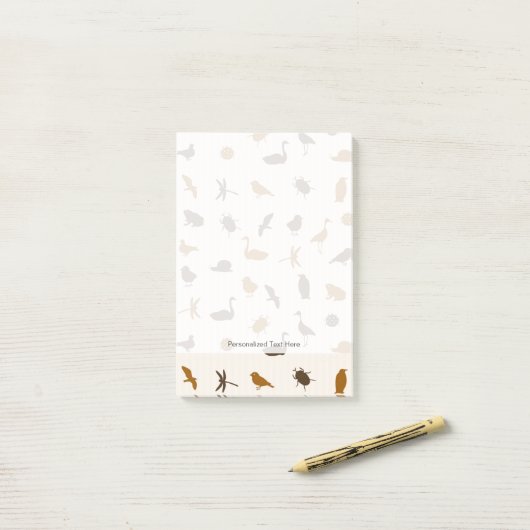 Dierpatroon 2 post-it® notes (Op bureau)