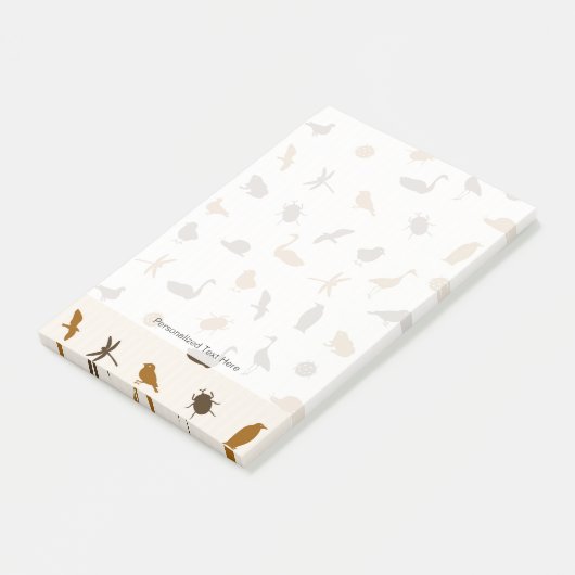 Dierpatroon 2 post-it® notes (Schuin)