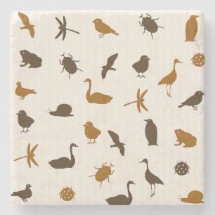 Dierpatroon 2 stenen onderzetter