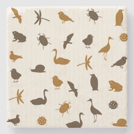 Dierpatroon 2 stenen onderzetter (Voorkant)