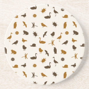 Dierpatroon 2 zandsteen onderzetter