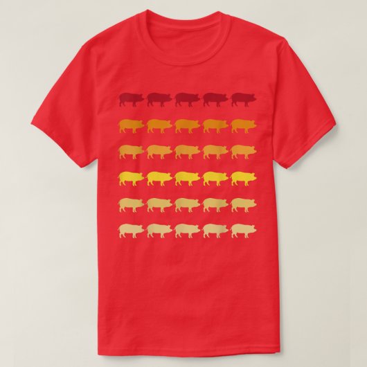 Dierpatroon cavia retro t-shirt (Design voorkant)