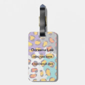 Dierpatroon van wilde dieren bagagelabel (Achterkant verticaal)