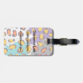 Dierpatroon van wilde dieren bagagelabel (Achterkant horizontaal)