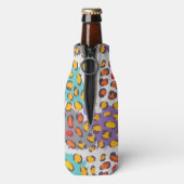 Dierpatroon van wilde dieren flesjeskoeler (Fles Achterkant)