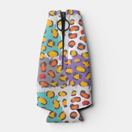 Dierpatroon van wilde dieren flesjeskoeler (Achterkant)