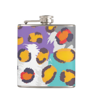 Dierpatroon van wilde dieren heupfles