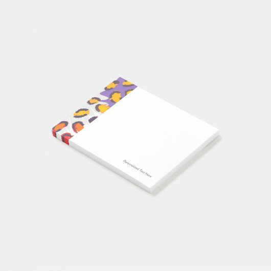 Dierpatroon van wilde dieren post-it® notes (Schuin)