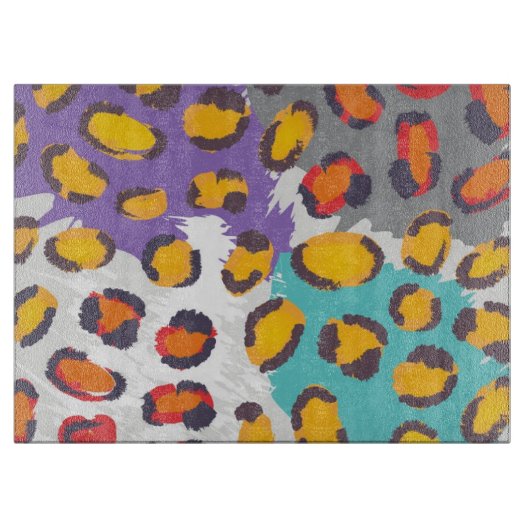 Dierpatroon van wilde dieren snijplank (Voorkant)