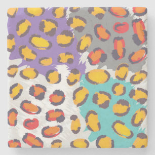 Dierpatroon van wilde dieren stenen onderzetter