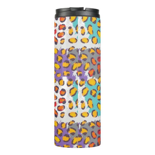 Dierpatroon van wilde dieren thermosbeker (Achterkant)