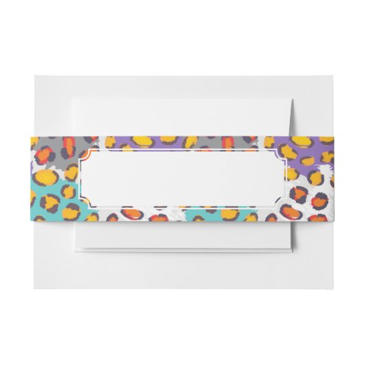 Dierpatroon van wilde dieren uitnodigingen wikkel (Voorkant Voorbeeld)