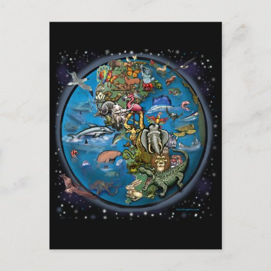 Dierplanten Briefkaart (Voorkant)