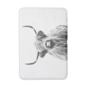 Dierportret op de zwarte en witte koe badmat (Voorkant Verticaal)