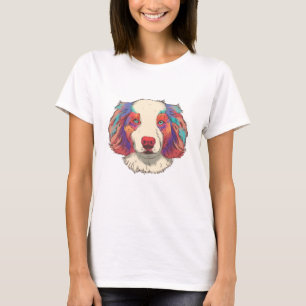Dierportret van Australisch Sheperd Dog T-shirt