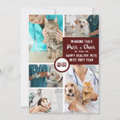 Dierpraktijk Dokter Logo Foto Collage Kerstmis Feestdagenkaart (Voorkant)