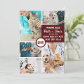 Dierpraktijk Dokter Logo Foto Collage Kerstmis Feestdagenkaart (Staand voorkant)