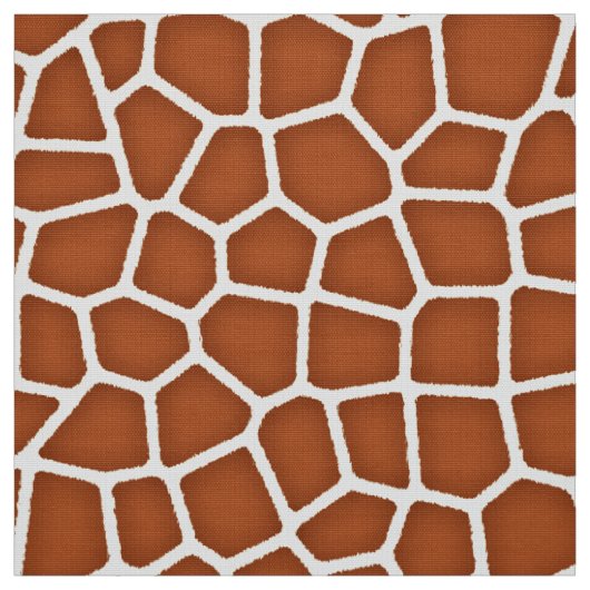 Dierprint, giraffe in tinten koperbruin stof (Swatch)