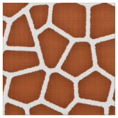 Dierprint, giraffe in tinten koperbruin stof (Close Up)
