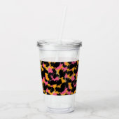 Dierprint Glitter Monogram Naam     Acryl Drinkbeker (Achterkant)