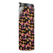 Dierprint Glitter Monogram Naam Thermisch T Thermosbeker (Geroteerd rechts)
