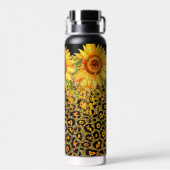 Dierprint glitters en zonnebloemen waterfles (Achterkant)