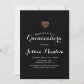 Dierprint Hart Quinceañera Zoete 16 Uitnodiging (Voorkant)
