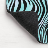 Dierprint Helle Blauwe Zebrahuid Turkoois Muismat (Hoek)