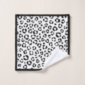 Dierprint in zwart-wit bad handdoek (Wasdoekje)