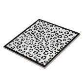 Dierprint in zwart-wit tegeltje (Zijkant)