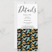 Dierprint Kattenbruiloft Kaart (Voorkant)