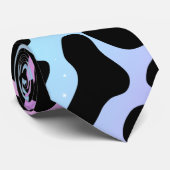 Dierprint Koeienvlekken Multi Kleur Heren Das (Opgerold)