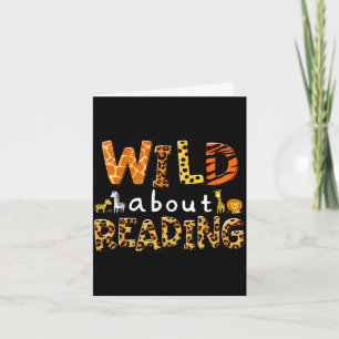 Dierprint lees een boek karakter kinderen dol op kaart