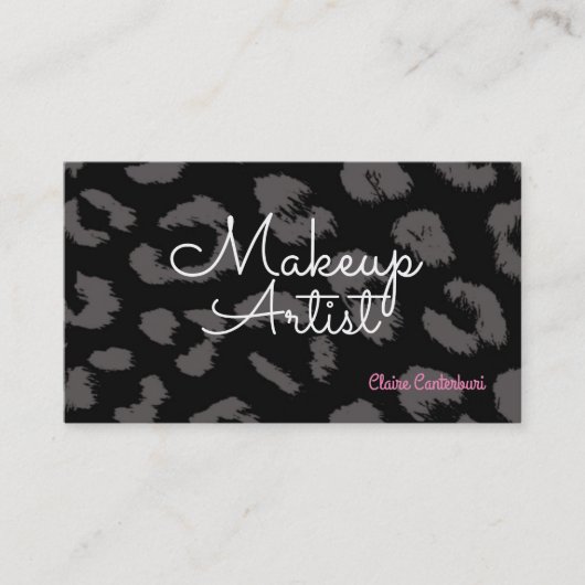 Dierprint Make-up Artiest Visitekaartje (Voorkant)