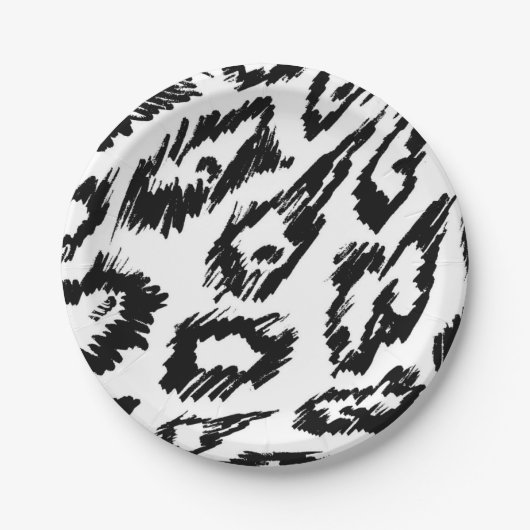 Dierprint patroon papieren bordje (Voorkant)