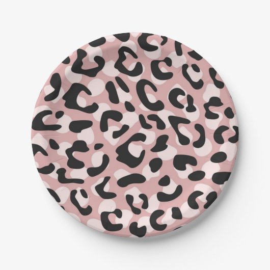 Dierprint patroon papieren bordje (Voorkant)