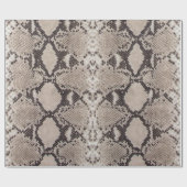 Dierprint Snakenleur Taupe Cadeaupapier (Vlak)