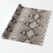 Dierprint Snakenleur Taupe Cadeaupapier (Uitgerold)