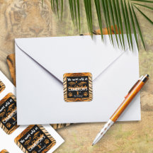 Dierprint Tijger Verjaardagssticker