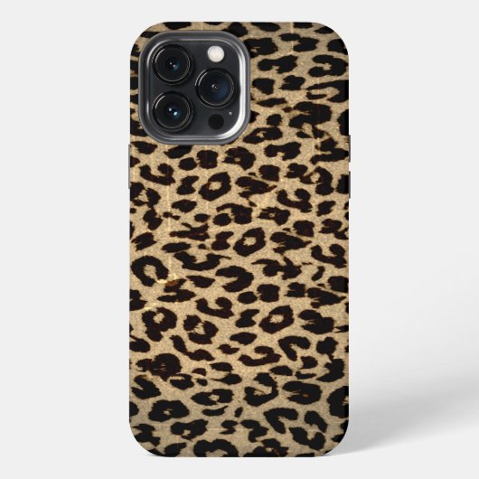 Dierprint vintage textuur van luipaard iPhone hoesje (Achterkant)
