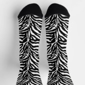 Dierprint, zebra in zwart en wit sokken (Top)