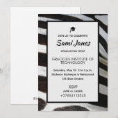Dierprint Zebra Luxe Zwart Wit Eenvoudig Kaart (Voorkant / Achterkant)